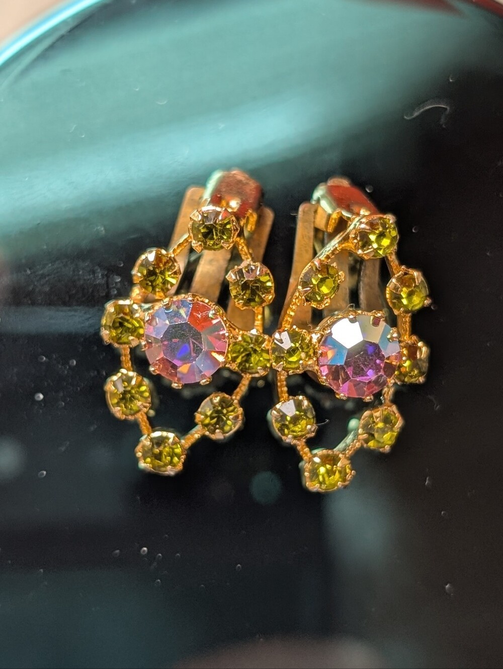 Vintage Rhinestone Clip-on Earrings
